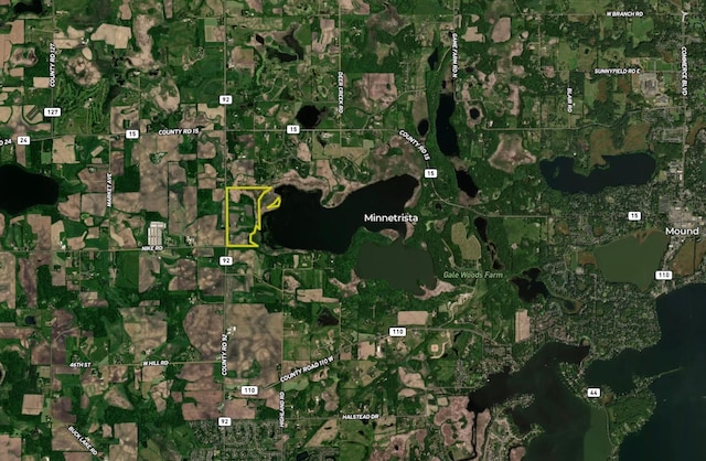 2300 County Road 92, Minnetrista, MN 55359 - aerial view of property's location featuring property boundaries highlighted