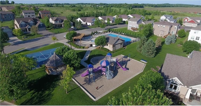 1001 Stone Creek Dr, Jordan, MN 55352 - aerial view of residential area with a pool area