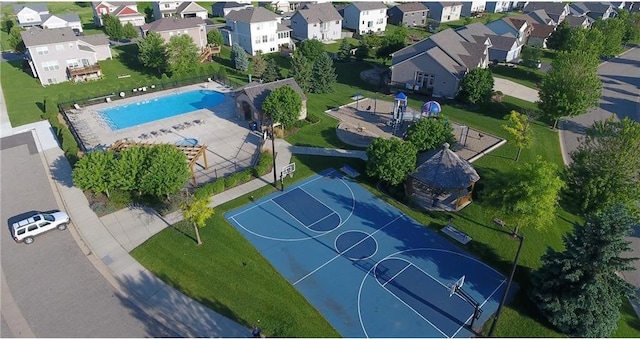 1001 Stone Creek Dr, Jordan, MN 55352 - aerial perspective of suburban area with a pool