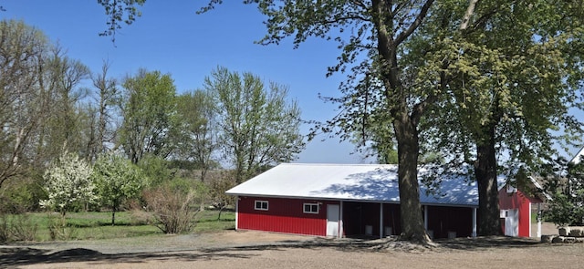view of pole building