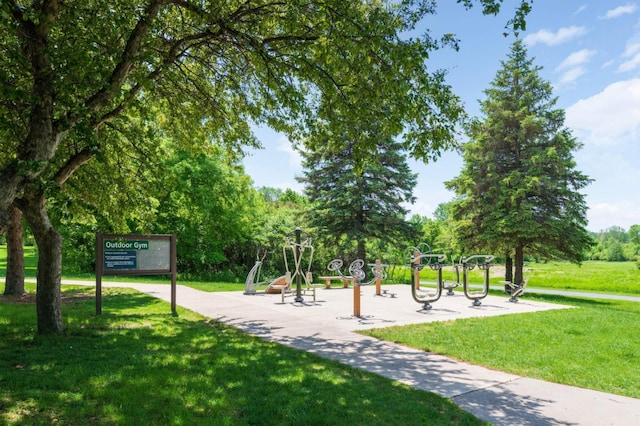 surrounding community featuring a yard