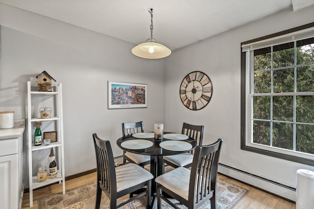 4500 Cedar Lake Rd S Unit 8, Saint Louis Park, MN 55416 - dining area featuring baseboard heating and light wood-type flooring