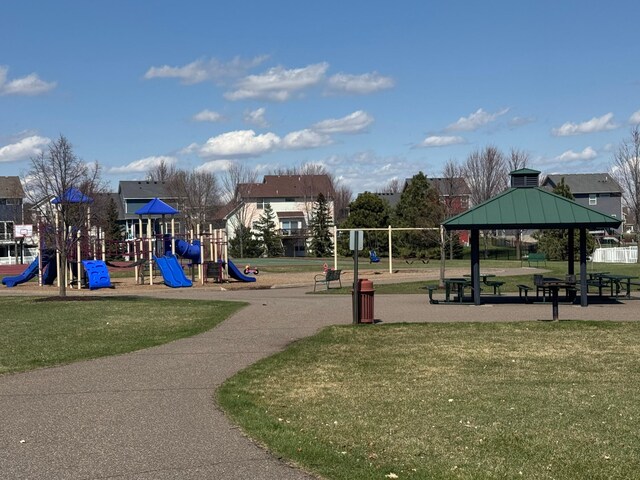 11474 Laketowne Dr, Albertville, MN 55301 - community playground featuring a gazebo and a lawn