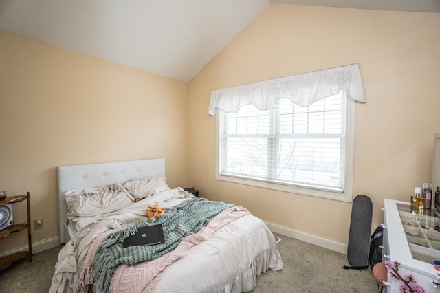 11474 Laketowne Dr, Albertville, MN 55301 - carpeted bedroom featuring vaulted ceiling and baseboards