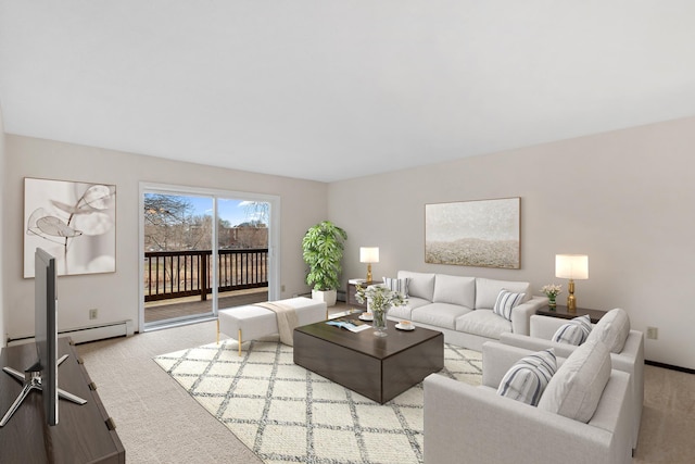 450 Ford Rd Unit 225, Saint Louis Park, MN 55426 - carpeted living room with baseboards