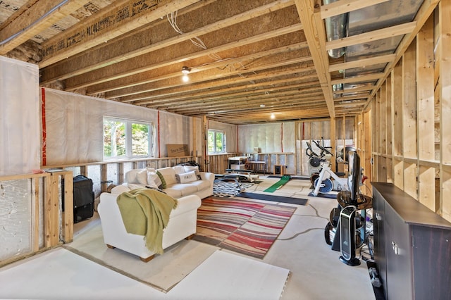 view of basement