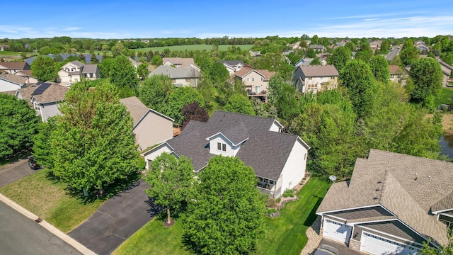 aerial view of residential area