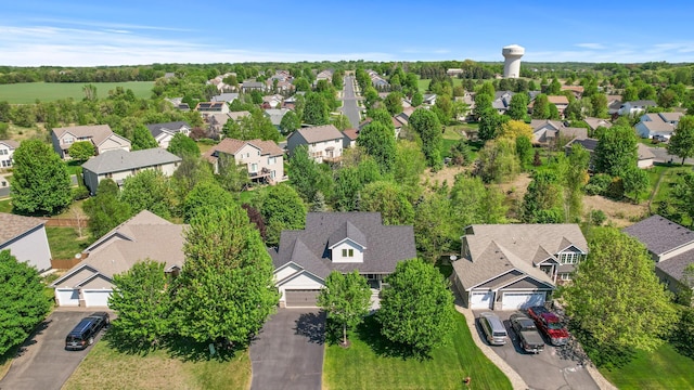 aerial perspective of suburban area