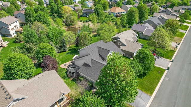 aerial view of residential area