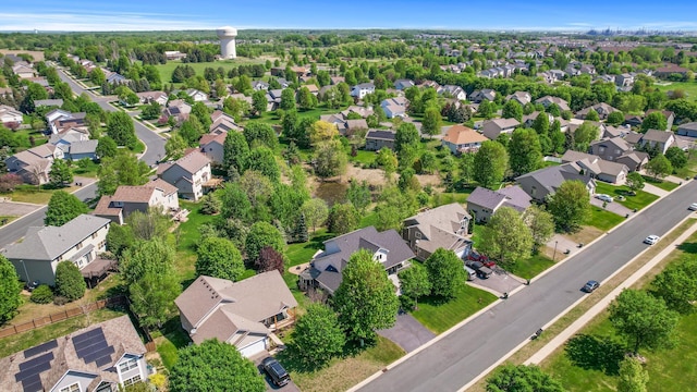 aerial perspective of suburban area