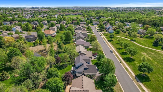 aerial perspective of suburban area