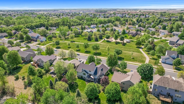 aerial view of residential area