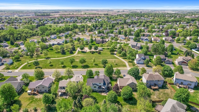aerial perspective of suburban area