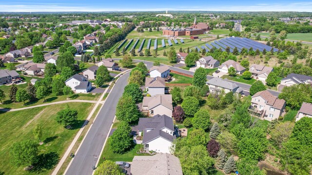 aerial perspective of suburban area