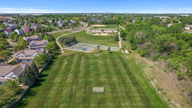aerial perspective of suburban area