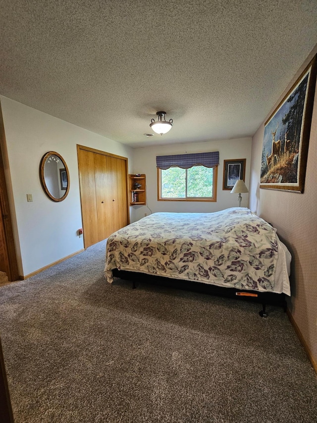 21965 Shady Walk Unit 201, Deerwood, MN 56444 - carpeted bedroom with a closet and a textured ceiling