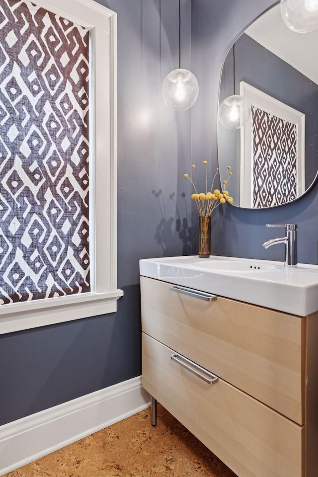 1295 Fairmount Ave, Saint Paul, MN 55105 - bathroom with vanity and baseboards