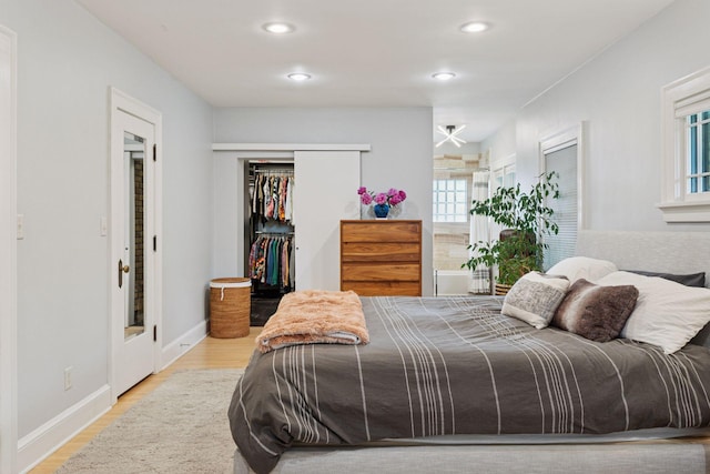 1295 Fairmount Ave, Saint Paul, MN 55105 - bedroom with wood finished floors, a closet, and recessed lighting
