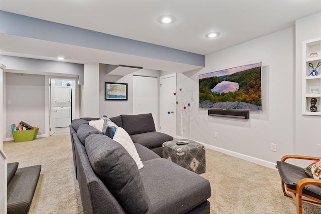 1295 Fairmount Ave, Saint Paul, MN 55105 - carpeted living area featuring baseboards and recessed lighting