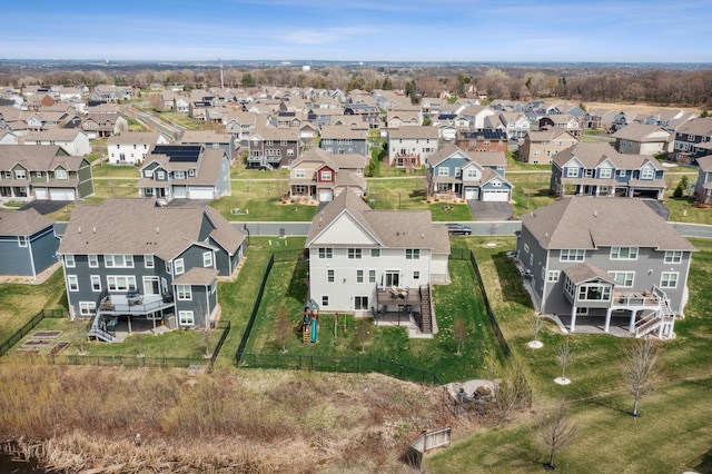drone / aerial view featuring a residential view