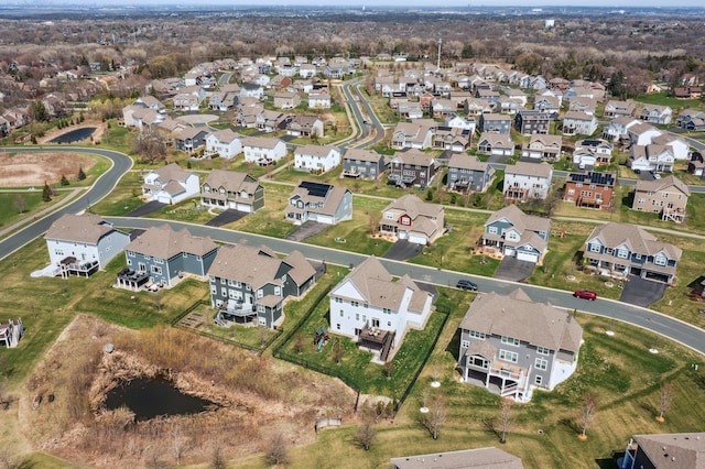 bird's eye view featuring a residential view