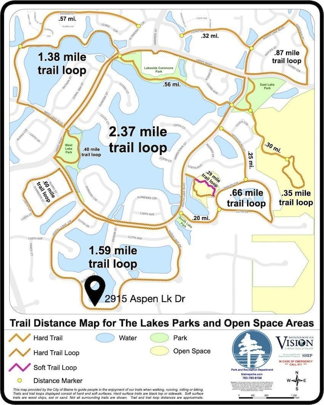 2915 Aspen Lake Dr NE, Blaine, MN 55449 - map