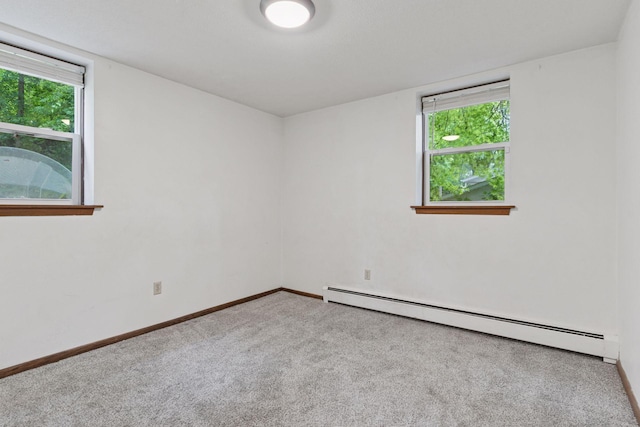 84 Logan Ave W, West Saint Paul, MN 55118 - empty room with baseboard heating, carpet flooring, and healthy amount of natural light
