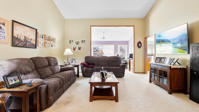 112 Sandpiper Cir, Hastings, MN 55033 - living room with carpet flooring and ceiling fan