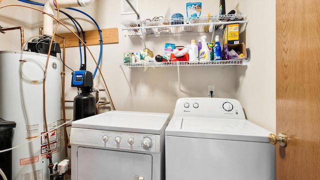 112 Sandpiper Cir, Hastings, MN 55033 - laundry room with gas water heater and independent washer and dryer