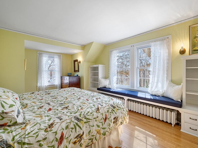 25 Benhill Rd, Saint Paul, MN 55105 - bedroom featuring multiple windows, light wood-style floors, and radiator