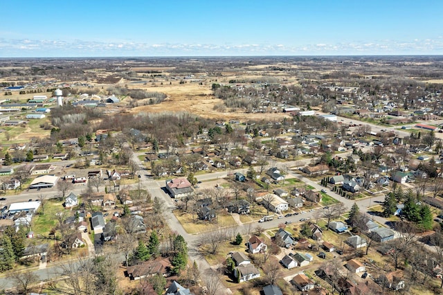 aerial view featuring a residential view