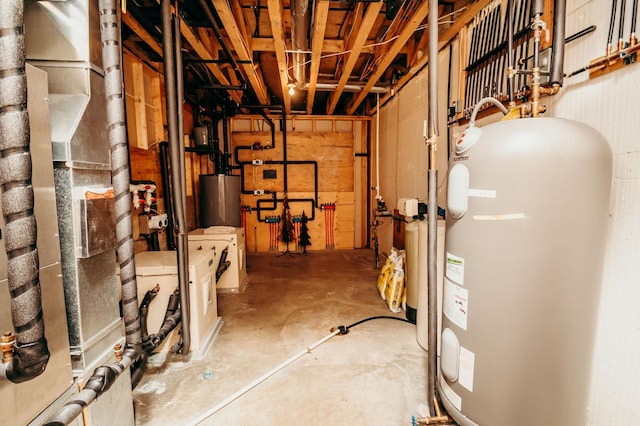 241 Cottonwood Cv, Lynd, MN 56157 - utility room featuring water heater and gas water heater