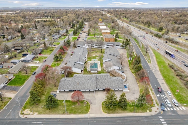 drone / aerial view featuring a residential view