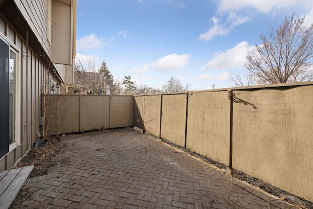 view of patio / terrace featuring a fenced backyard