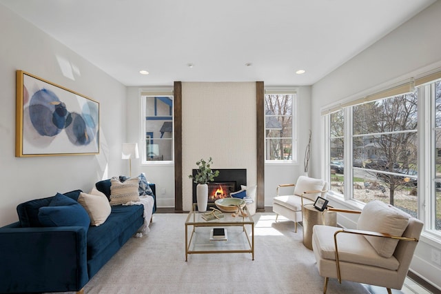 5231 Washburn Ave S, Minneapolis, MN 55410 - living room with a fireplace and recessed lighting