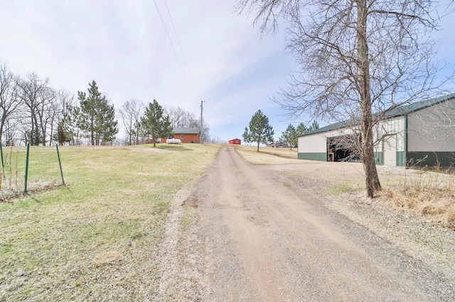 view of street featuring driveway