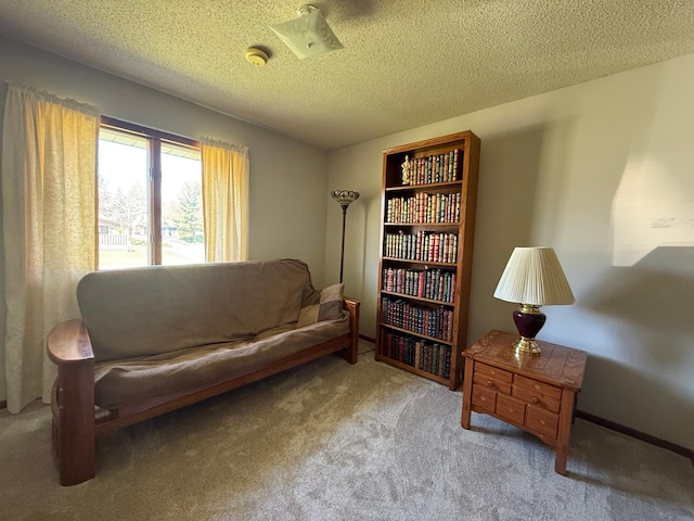 7996 Corey Path, Inver Grove Heights, MN 55076 - sitting room with carpet flooring and a textured ceiling