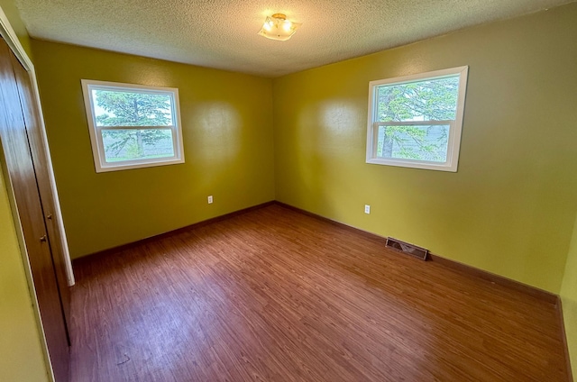 68680 470th St, Wellington Twp, MN 55332 - spare room with wood finished floors, healthy amount of natural light, and a textured ceiling