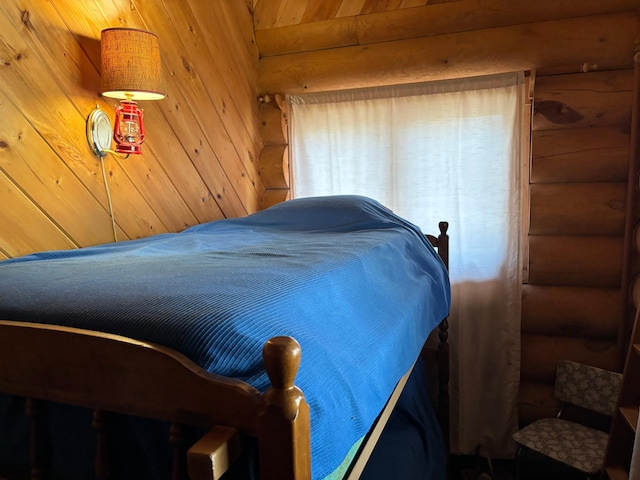 47241 186th Pl, Mcgregor, MN 55760 - bedroom featuring rustic walls