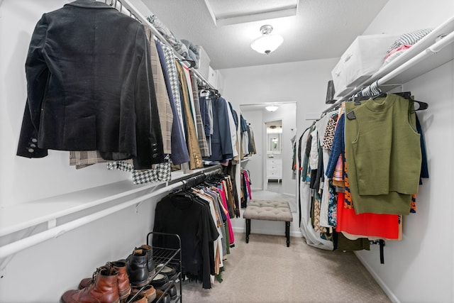 16500 Irwindale Way, Lakeville, MN 55044 - walk in closet featuring attic access and light carpet