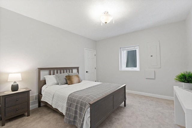 16500 Irwindale Way, Lakeville, MN 55044 - bedroom featuring electric panel, light colored carpet, and baseboards