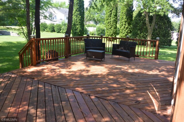 1706 Fairway Dr, Glencoe, MN 55336 - deck featuring a yard