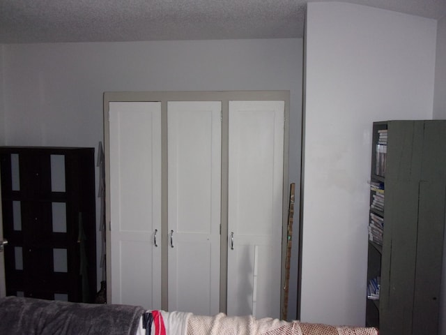 bedroom with a textured ceiling