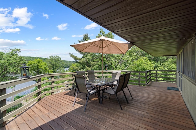 1109 Hamilton St, Saint Croix Falls, WI 54024 - deck with outdoor dining space