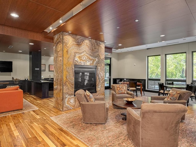 4730 Park Commons Dr Unit 215, Saint Louis Park, MN 55416 - community lobby featuring wood ceiling and recessed lighting