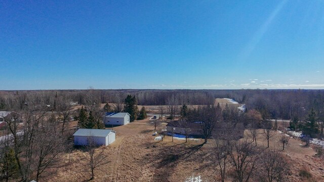 17367 Gull Lake Loop Rd NE, Bemidji, MN 56601 - aerial view of property and surrounding area with a heavily wooded area
