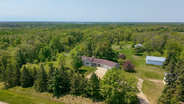 17367 Gull Lake Loop Rd NE, Bemidji, MN 56601 - aerial view of property and surrounding area with a forest