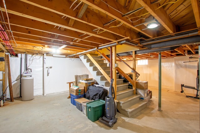 17367 Gull Lake Loop Rd NE, Bemidji, MN 56601 - unfinished below grade area featuring a water softener and stairway