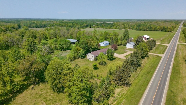 17367 Gull Lake Loop Rd NE, Bemidji, MN 56601 - aerial view of property and surrounding area with a heavily wooded area