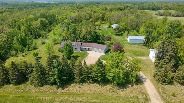 17367 Gull Lake Loop Rd NE, Bemidji, MN 56601 - view from above of property with a forest